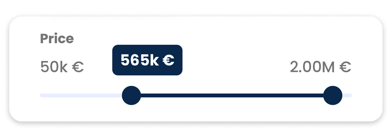 Price slider component