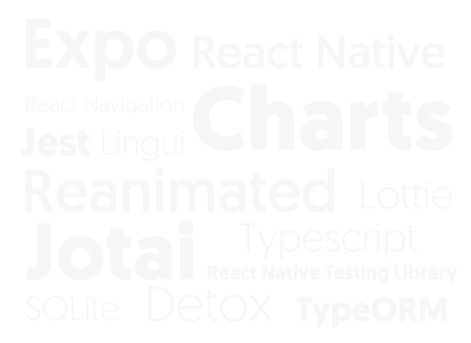 A list of technologies used in this project: react native, expo, typescript, jest, detox, etc.